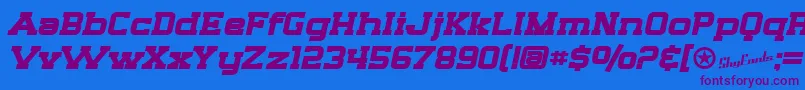SfBigWhiskeyExtendedBold Font – Purple Fonts on Blue Background