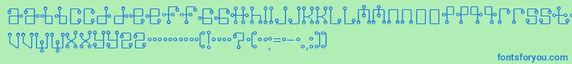 フォントGmt – 青い文字は緑の背景です。