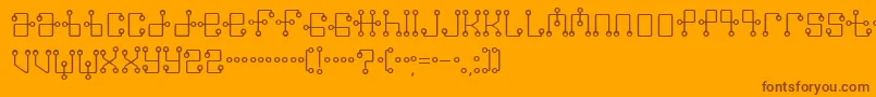 フォントGmt – オレンジの背景に茶色のフォント