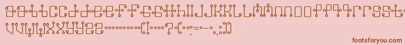 フォントGmt – ピンクの背景に茶色のフォント