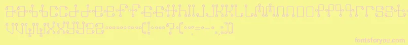 Шрифт Gmt – розовые шрифты на жёлтом фоне