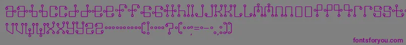 Gmt-fontti – violetit fontit harmaalla taustalla