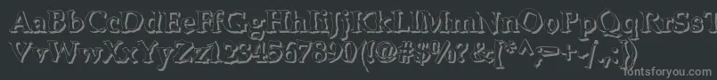 BonkersShadow Font – Gray Fonts on Black Background