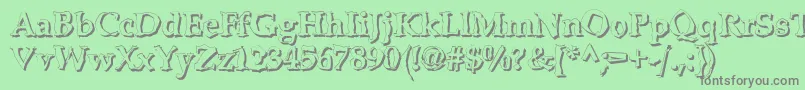 BonkersShadow Font – Gray Fonts on Green Background