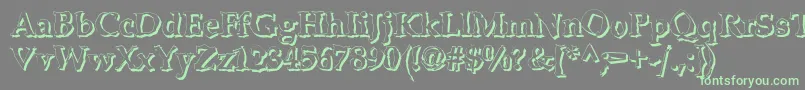 BonkersShadow Font – Green Fonts on Gray Background