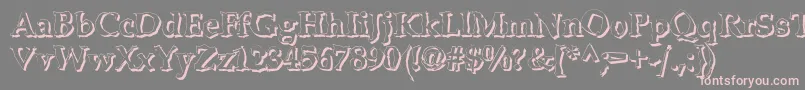 BonkersShadow Font – Pink Fonts on Gray Background