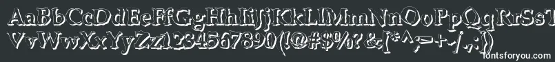 BonkersShadow Font – White Fonts on Black Background