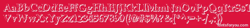 BonkersShadow Font – White Fonts on Red Background