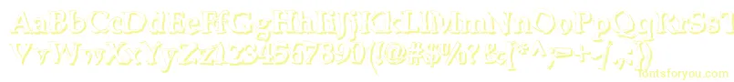 BonkersShadow Font – Yellow Fonts on White Background