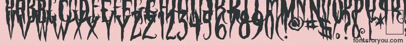 PhantomFingers Font – Black Fonts on Pink Background