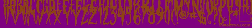 PhantomFingers Font – Brown Fonts on Purple Background