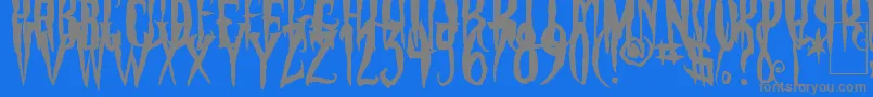 PhantomFingers Font – Gray Fonts on Blue Background