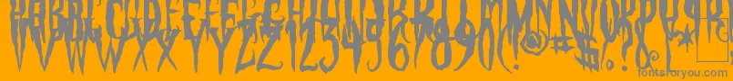 PhantomFingers Font – Gray Fonts on Orange Background