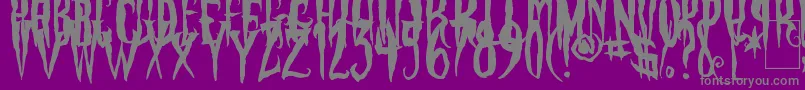 PhantomFingers Font – Gray Fonts on Purple Background