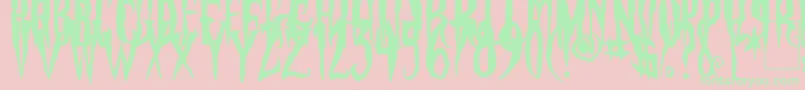 PhantomFingers Font – Green Fonts on Pink Background