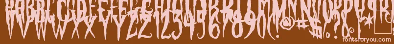 fuente PhantomFingers – Fuentes Rosadas Sobre Fondo Marrón