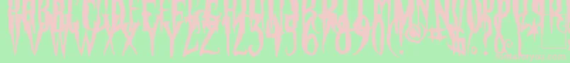 PhantomFingers Font – Pink Fonts on Green Background