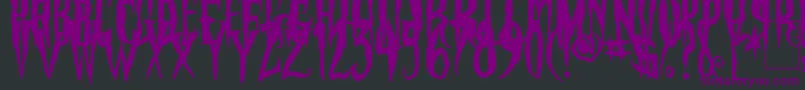 fuente PhantomFingers – Fuentes Moradas Sobre Fondo Negro