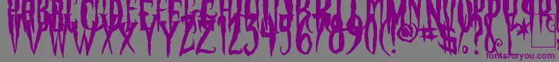 PhantomFingers Font – Purple Fonts on Gray Background