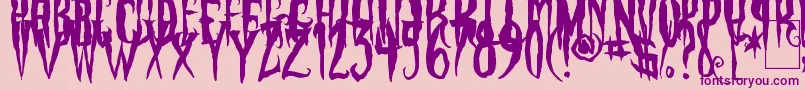 PhantomFingers Font – Purple Fonts on Pink Background