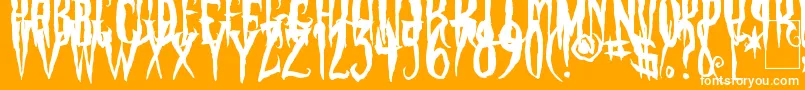 PhantomFingers Font – White Fonts on Orange Background