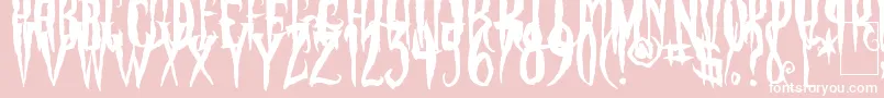 PhantomFingers Font – White Fonts on Pink Background