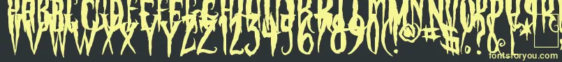 PhantomFingers Font – Yellow Fonts on Black Background