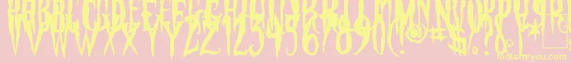 PhantomFingers Font – Yellow Fonts on Pink Background