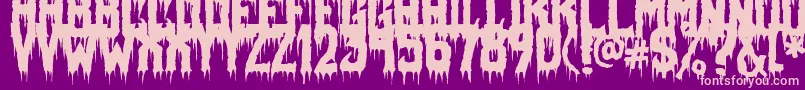 Fiendish Font – Pink Fonts on Purple Background