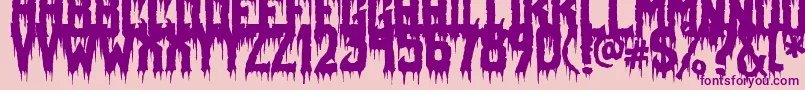 Fiendish Font – Purple Fonts on Pink Background