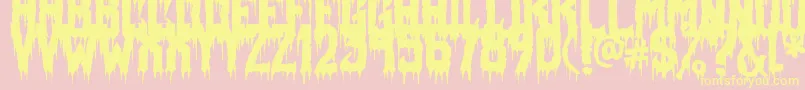 Czcionka Fiendish – żółte czcionki na różowym tle