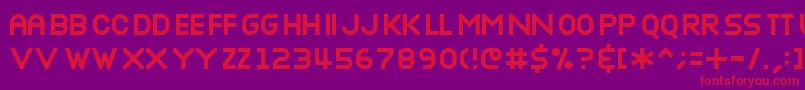 NottkeBold Font – Red Fonts on Purple Background