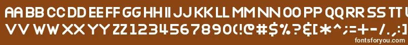 フォントNottkeBold – 茶色の背景に白い文字