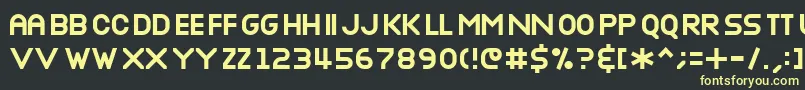 フォントNottkeBold – 黒い背景に黄色の文字