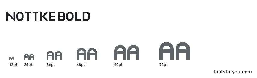 NottkeBold Font Sizes