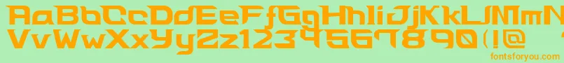 Leaf0 Font – Orange Fonts on Green Background