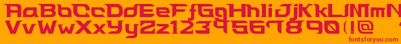 fuente Leaf0 – Fuentes Rojas Sobre Fondo Naranja