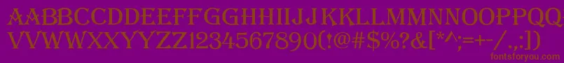 AAlgeriusrough-fontti – ruskeat fontit violetilla taustalla