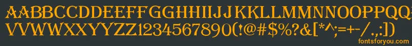 AAlgeriusrough Font – Orange Fonts on Black Background