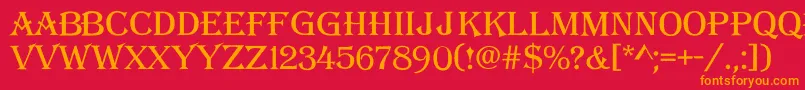 AAlgeriusrough Font – Orange Fonts on Red Background