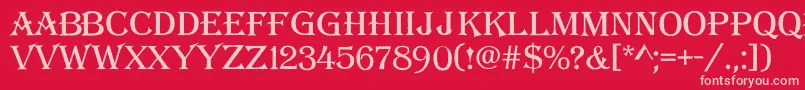 AAlgeriusrough Font – Pink Fonts on Red Background