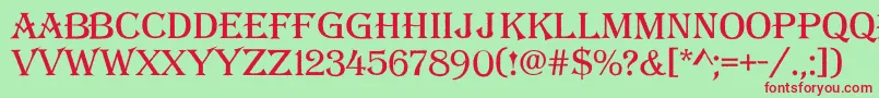 AAlgeriusrough Font – Red Fonts on Green Background