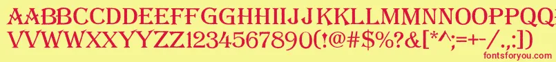 AAlgeriusrough Font – Red Fonts on Yellow Background