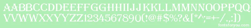 AAlgeriusrough Font – White Fonts on Green Background