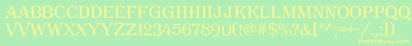 AAlgeriusrough Font – Yellow Fonts on Green Background