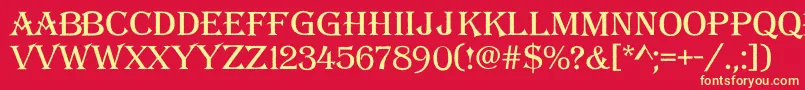 AAlgeriusrough Font – Yellow Fonts on Red Background