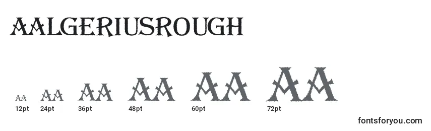 Größen der Schriftart AAlgeriusrough