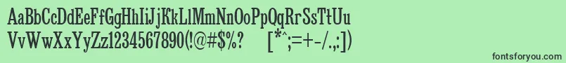 BruskovayaCompPlain105n Font – Black Fonts on Green Background