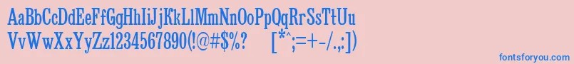 En savoir plus sur la police BruskovayaCompPlain105n Police BruskovayaCompPlain105n – polices bleues sur fond rose