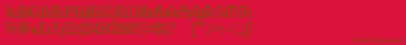 BruskovayaCompPlain105n Font – Brown Fonts on Red Background